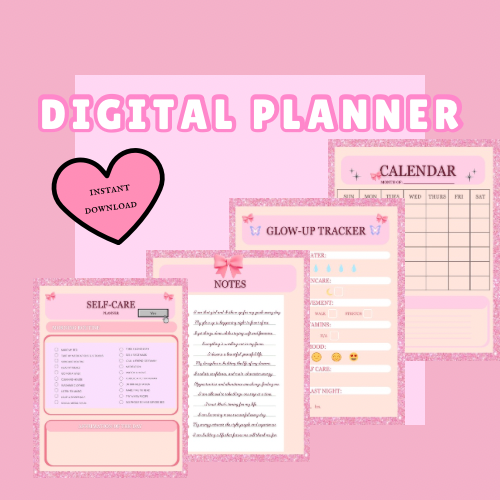 Y2K Doll Planner | Soft Girl Productivity, Glow Up, Self Care (Digital Download)